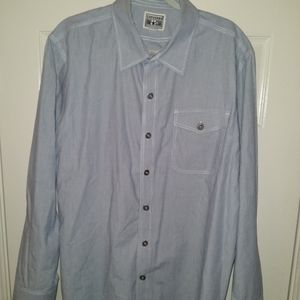 Converse One Star Striped Long Sleeve Button Up Shirt Mens sz XL.